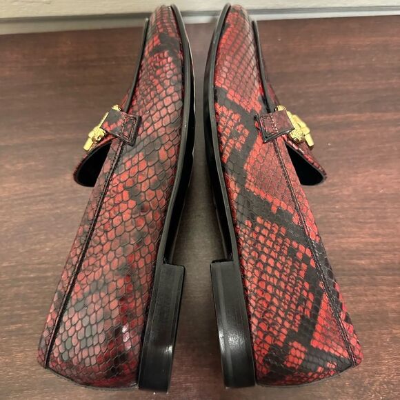 Roberto Cavalli snakeskin embossed horsebit leather slip-on loafer size EU 35 - Picture 11 of 15